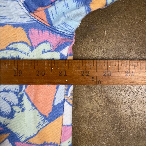 Chubbies Lounge Sweatshirt Mens L 90s Style Geometric Palm Tree Print Pullover - Picture 6 of 8